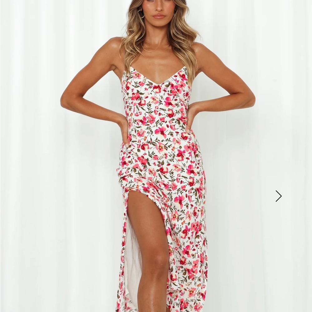 Hello Molly Pink Floral High Low Dress